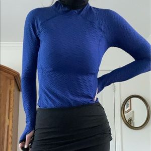 LUCY  LEAN LOOK SATINY SOFT PULLOVER FUNNEL NECK W/THUMBHOLES